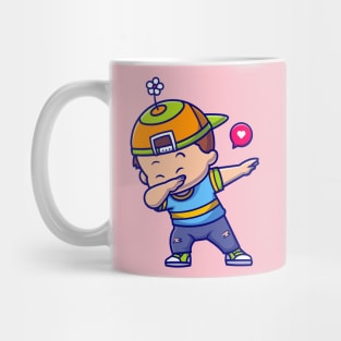 Cute Boy Dabbing Cartoon Mug